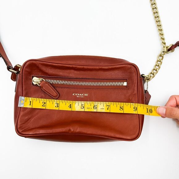 Coach Legacy Flight Cognac Brown Leather Crossbody Shoulder Bag 25362 - Picture 12 of 13